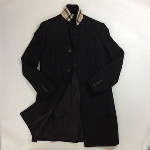 Burberry Authentic Mens Long Wool Coat w Lining